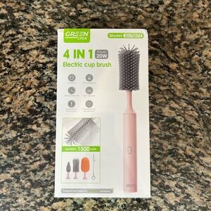 Electric Cup and Bottle Cleaning Brush W/ 4 attachments